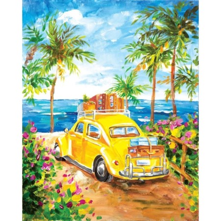 Diamond mosaic on a subframe with a full filling "Trip to the Sea", 40 × 50 cm-2