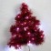 Garland "Mishura" 1 m dew, IP20, red thread, 22 LED, 6 layers, d = 7 cm, white glow, CR2032X2