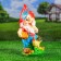 Garden figure "Dwarf with a rooster" 15x20x42 cm