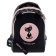 School backpack 40 x 26 x 19 cm, ergonomic back, Hatber sreet "Moore-huma", pink/black NRK_77090