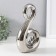 Souvenir Ceramics "Abstraction. Swan" silver 14.5x5x25 cm