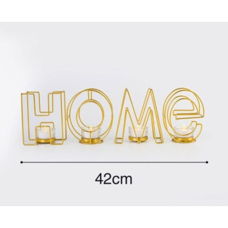 Summary of the metal desktop "Home", 13.5 x 42 cm, gold-3