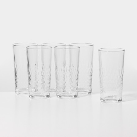 A set of high glass glasses "Geometry", 230 ml, 6 pcs