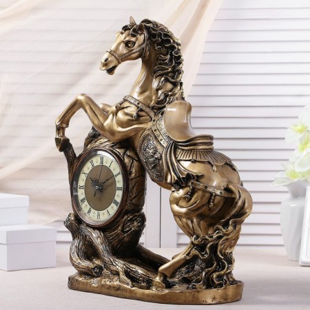 Часы настольные каминные "Конь", 55 х 48 х 22 см-2