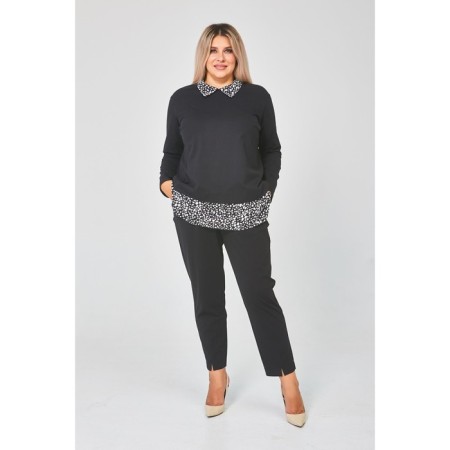Women's tunic, size 66, black color-1