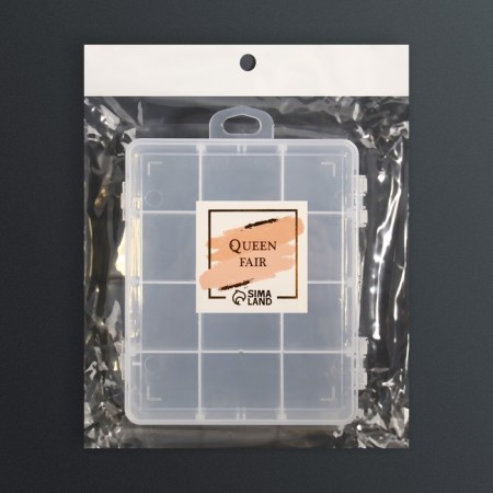 Organizer for decor, with a suspension, mobile cells, 12 cells, 13.8 × 11.3 cm, the color is transparent-5