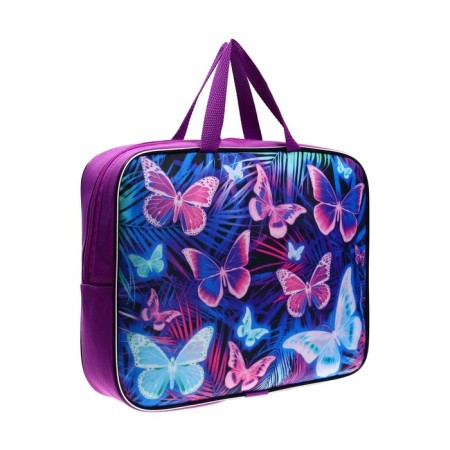 Folder with handles textile A4, 350 x 270 x 70 mm, calligrata "butterflies"-2