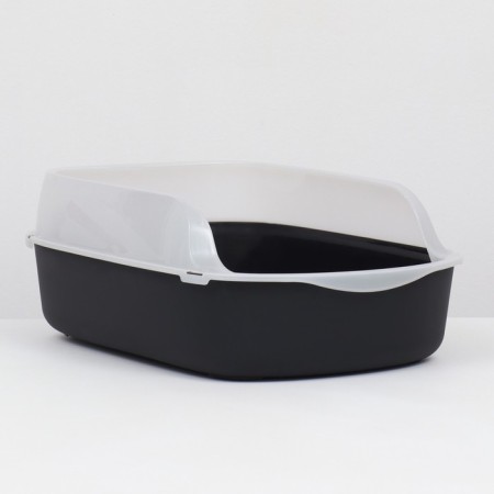 Toilet with side, 50x35x18 cm, black-1