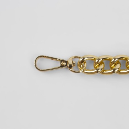 A chain for a bag, with carbines, 14 × 18 mm, 60 cm, gold color-1