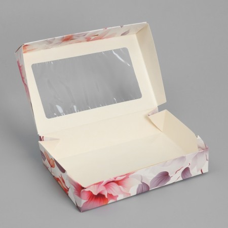 Confectionery packaging, a box with lamination "Flowers for you", 20 x 12 x 4 cm-1