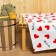 Broke for the bath "Hearts" 150x180 ± 5 cm, 100% cotton, waffle canvas, 160 g/m2