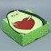 Gift folding box, packaging, "avocado", 25 x 25 x 10 cm