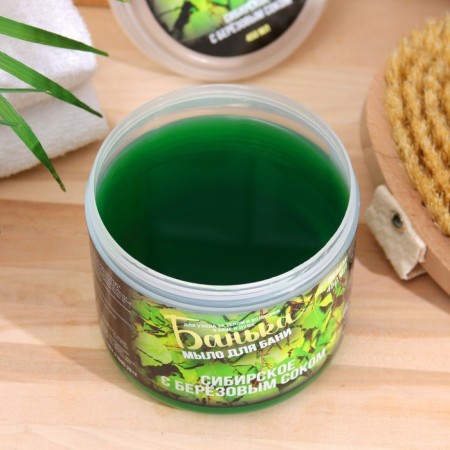 Dense soap for a Siberian bath with birch juice 450 ml-3