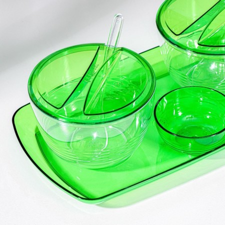 Fresh kitchen set, containers 300 ml, green color-5