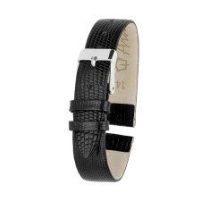 Watch strap, 14 mm, harness 70 mm, larynx 105 mm, genuine leather, black