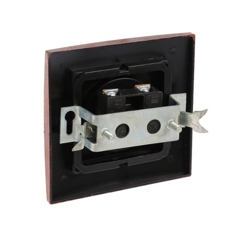 Roset "Elect" RS 16-131-hm, 16 a, 250 V, single, hidden, without salary, black for copper-1