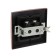 Roset "Elect" RS 16-131-hm, 16 a, 250 V, single, hidden, without salary, black for copper