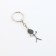 Metallic key keychain with a joke "Plans for the Day", 7 x 3 cm