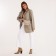 Bag Women's Cross-Bodi with a zipper, beige color