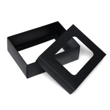 The box is folding, the lid is, with the window, black, 16.5 x 12.5 x 5.2 cm