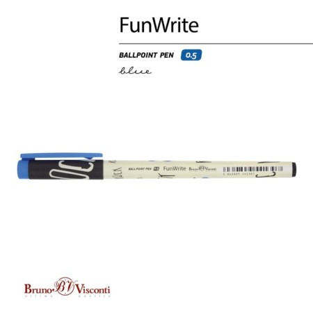 Ballic handle Freshwrite Funwrite "Music. Blue Guitar", node 0.5 mm, blue pigment ink, Soft Touch case-1