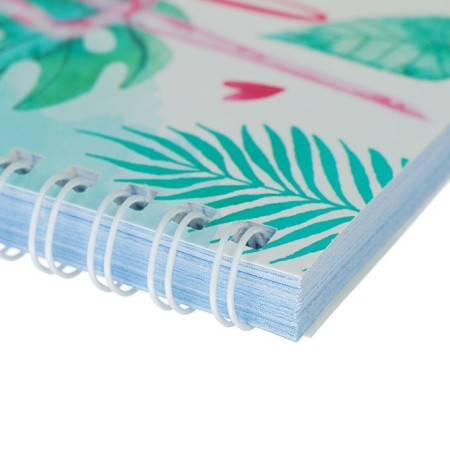 A notebook of 96 sheets of a cage on the crest "Flamingo", cardboard cover, mix-2