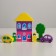 Wooden designer "Color Town" purple, 8 details, volume