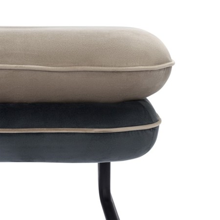 PEA PEA, 497 × 403 × 425 mm, velor, beige color / dark gray-5