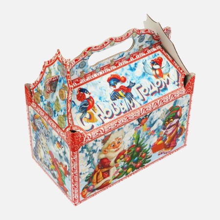 New Year. Gift box New Year's casket "Adventures begin" 21.2 x 12.3 x 22.6 cm.-2