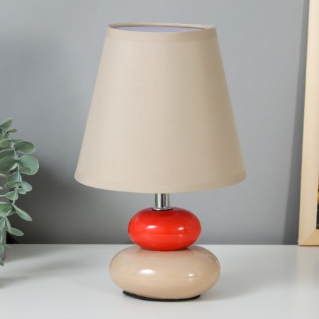 Board lamp 16878/1GR+RD E14 40W gray-red 16x16x25 cm Risalux