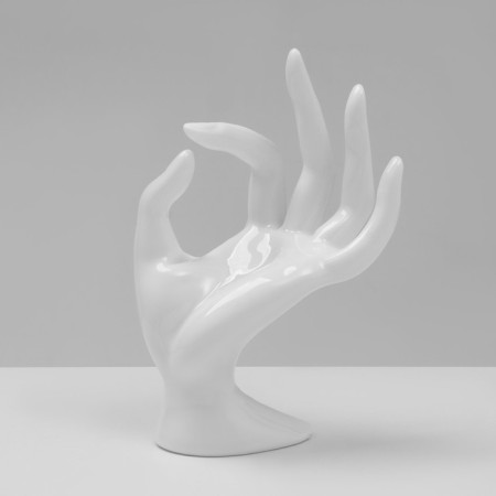 Stand for jewelry "Hand" 8.5 × 7 × 16 cm, white color-1
