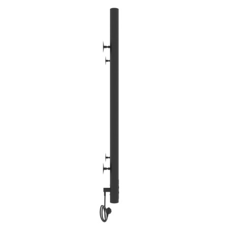 Two -heated towel rail Laris lavender ChKCh, 300x700 mm, 8 crossbars, left, black-12
