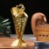 Kurilnitsa for incense powder and cones "torch", golden, 19.5x8.2 cm