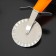Knife for pizza and dough the orange, 19 cm, ribbed, orange color