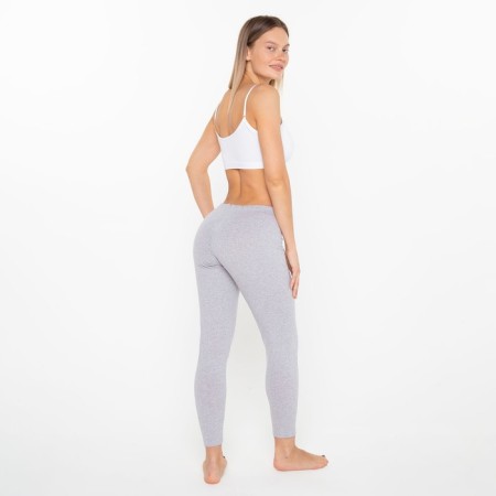 Female leggings elongated, color gray melange, size 50-5
