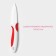 Knife ceramic shade "Capter", blade 7 cm, red color