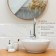 A set of accessories for the bathroom "Jacqueline", 3 items (soap dish, soap dispenser, glass), white color