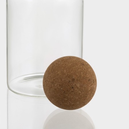 Glass Bank for bulk products with a cork lid Bellatenero "IVF. Ball ", 800 ml, 9 × 18.5 cm-3