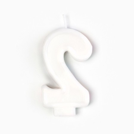 Candle for cake, number 2 "Happy Birthday".-2