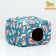 House "rectangle" for rodents 19*19*12 cm, calico, fleece, foam rubber, watermelon