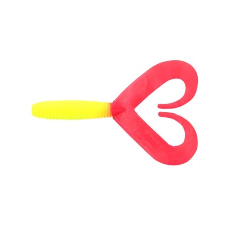 Twizter Yaman Pro look-Two, 10.2 cm, color #06-chertreuse/red, packaging 5 pcs.