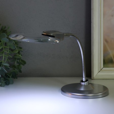 Lupa lamp x2.25 x5 for LEDX2 creativity from 3 LR1130 lenses D = 2.2 cm and 10.7 cm 18x36.3 cm-4