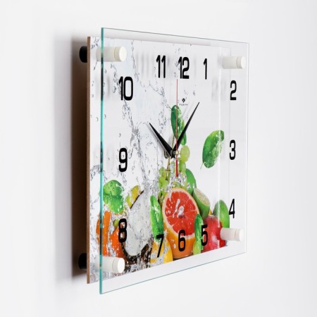 Wall clock: kitchen, "citrus", silent, 25 x 35 cm-1
