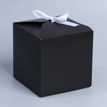 Gift folding box, packaging, “black”, 12 x 12 x 12 cm-1