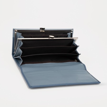 Women's wallet on magnets, blue color-2