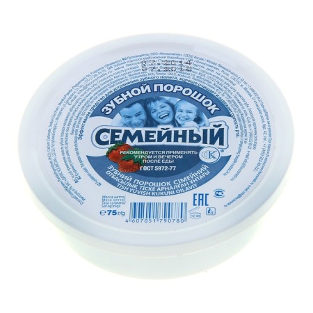 Tooth powder "Family", 75 g