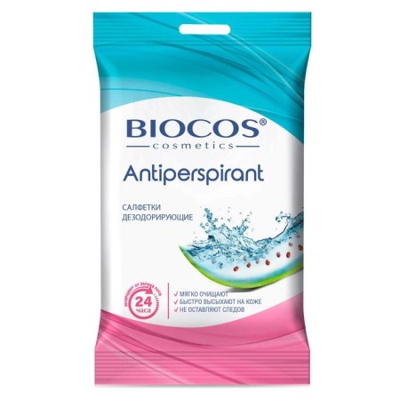 Wet Biocos napkins deodorizing with Euroslot, 15 pcs.