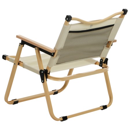 Folding chair, 53 x 47 x 63 cm, up to 120 kg, beige color-6