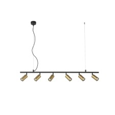 CRISTAL LOMPLENT CRYSTAL LUX, CLT 015 1400/236, GU10, 6x50 W, 150x120x5.6 cm, Black color black