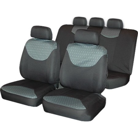 Auto -chals for seats, universal "Bergamo", a set of 9 items, gray/black